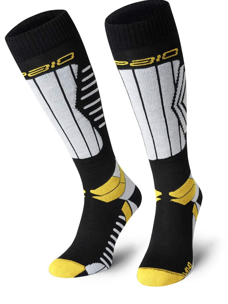 Spaio SKI SOCKS PLAY BLACK/YELLOW | Women Trekking | Winter Sports