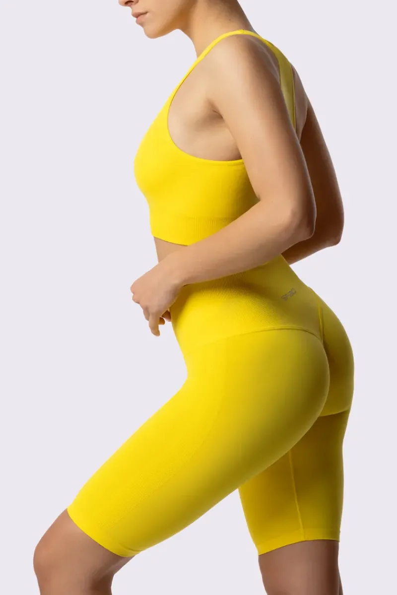 Spaio BIKERY FLEX INNERGY EMPIRE YELLOW | Women Shorts And Biker Shorts | Fitness