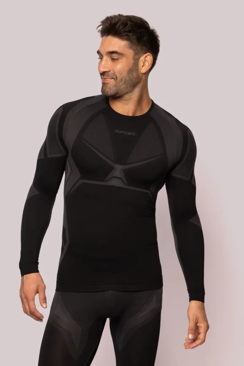 Spaio CONFIDENCE 2.0 THERMOACTIVE LONGSLEEVED T-SHIRT BLACK GREY | Women Tops | Tops
