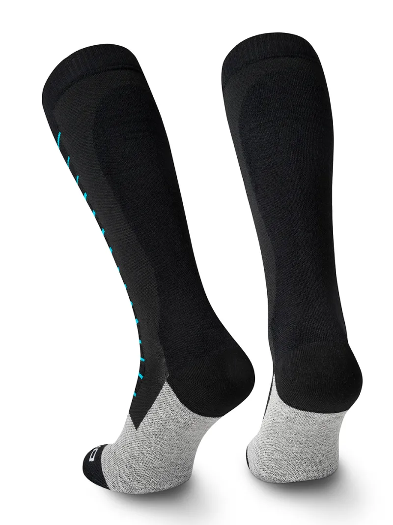 Spaio SKI COMPRESSION SOCKS FIERCE BLACK/WHITE/BLUE | Women Trekking | Running