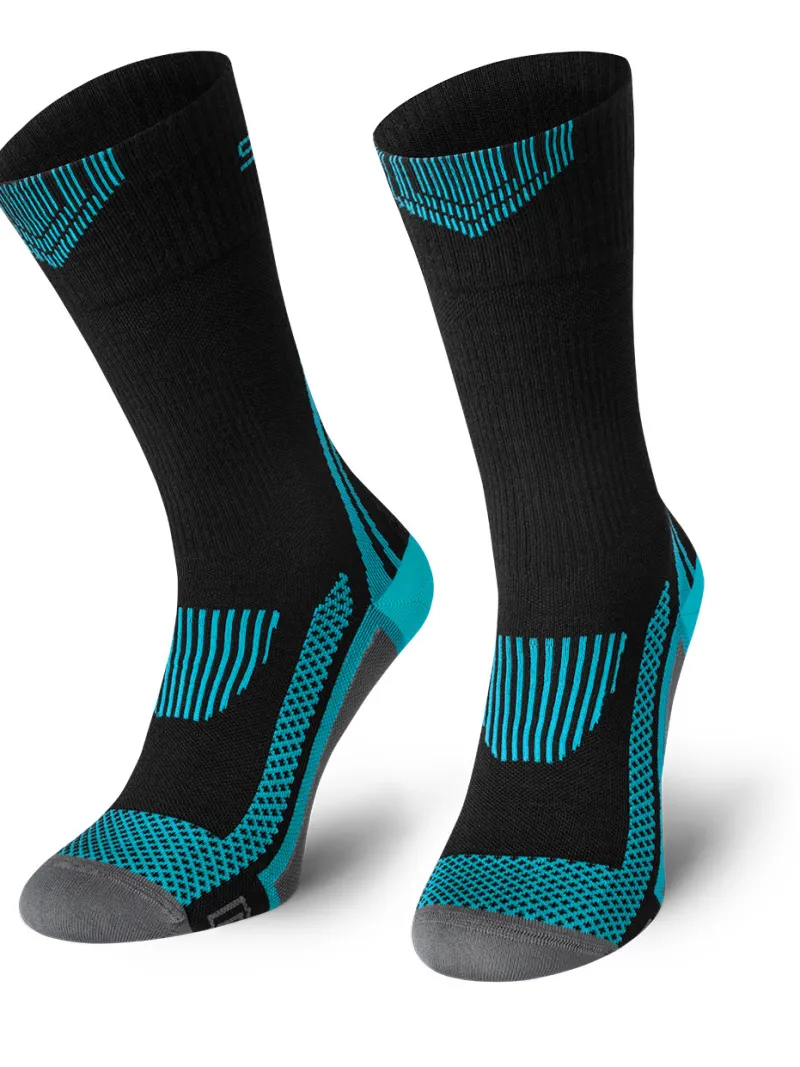 Spaio TREKKING COMPRESSION SOCKS TACTICAL BLACK/BLUE | Women Trekking | Survival
