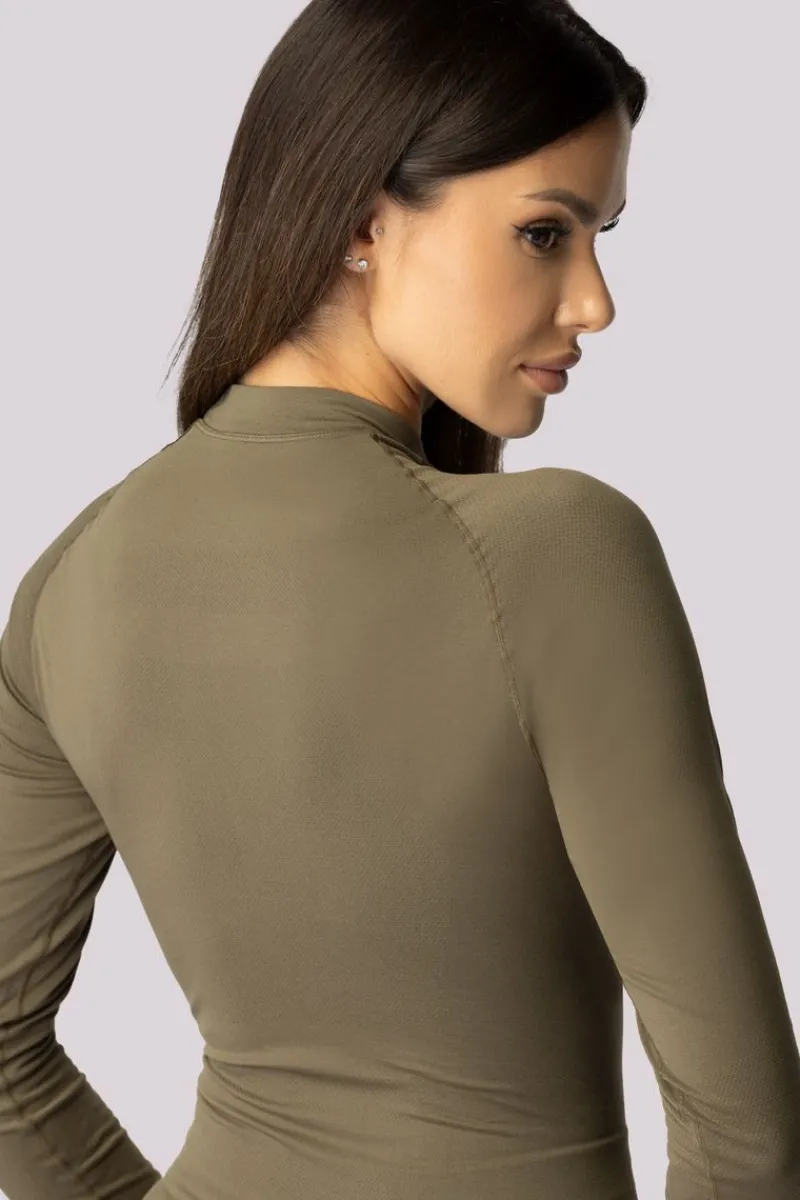 Spaio WOMEN&apos;S LONG SLEEVE THERMOACTIVE SHIRT ALPHA GREEN | Women Tops | Trekking